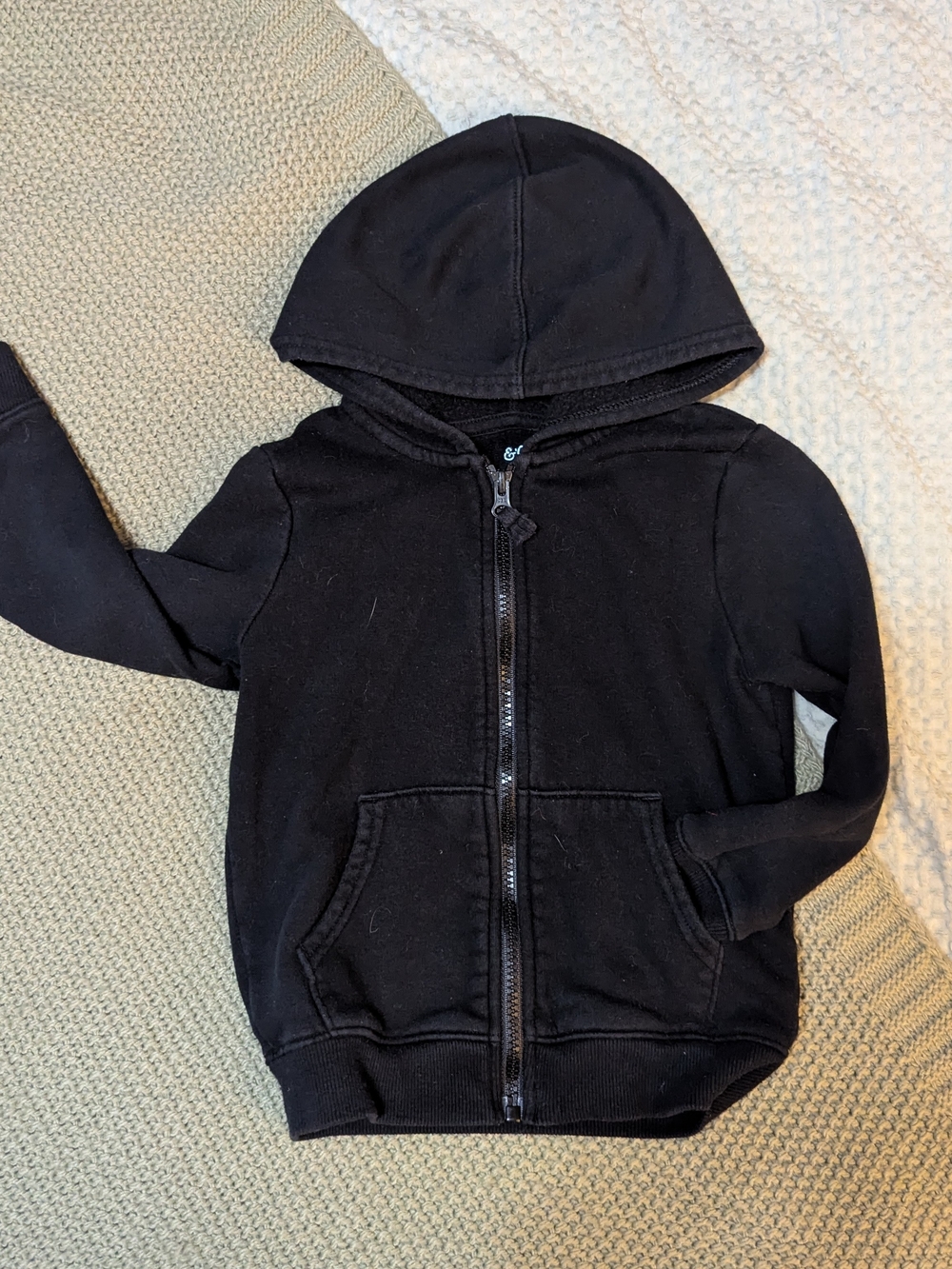 Cat & Jack Kids Black Zip Hoodie, Size 4T